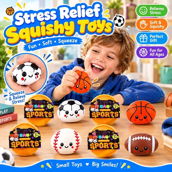 Squishy Bao Sports Soccer Ball Squeeze Toy Sensory Fidget Toy,Cute ...