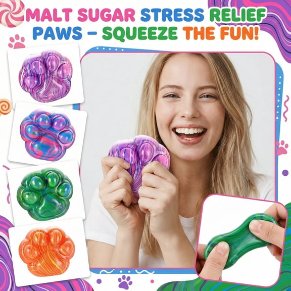 Squishy Cat Paw Squishy Toy, Swirl cat Squeeze Paw,Cute Soft Squeeze Fidget Toys Squeeze Toys for Stress Relief Pinch Family Toys Gifts for Kids Adults