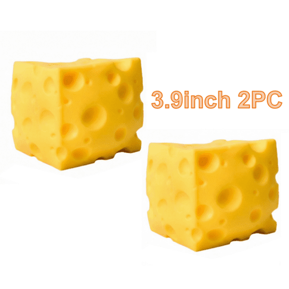 Squishy Cheese, Cheese Squishy, Squeeze Fidget for Adults Novelty Office Decor & Relaxation Tool (3.9inch*2)