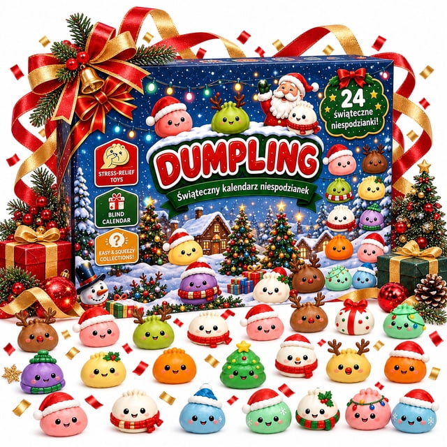 Squishies Christmas Dumpling Advent Calendar 2026, 24 Days Countdown ...