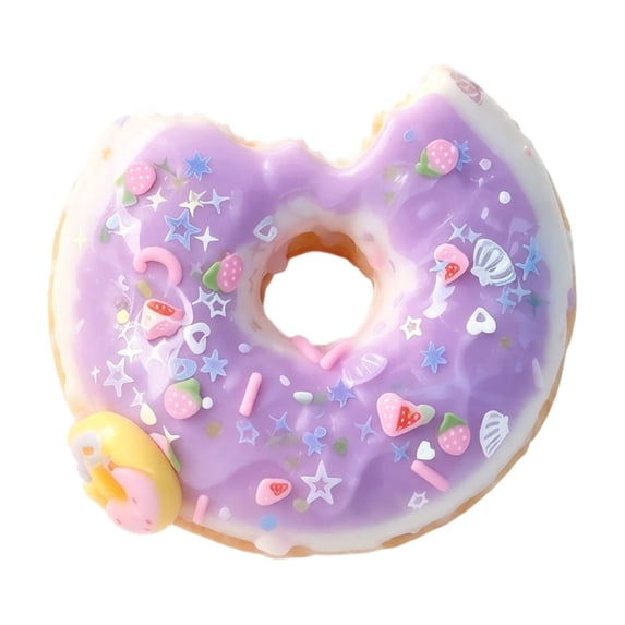 Simulated Notch Tooth Mark Donut Squishy Collectible Squeeze Fidget Toy, Hand‑Operated Stress Relief Play Toy, Portable Sensory Decompression Toy for Teens Adults, Party Prize(1PCS)