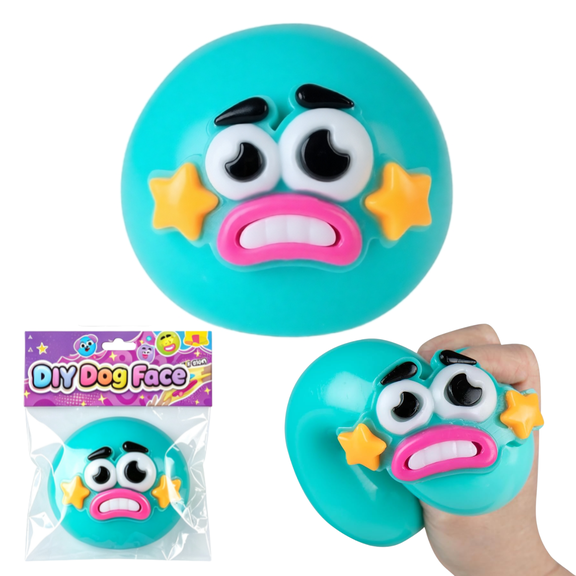 Squishy DIY Face- 10 cm Ultra-Soft Slow Rising Jumbo Dog Face Squishy, Stress Relief Toy for Adults, Focus & Relaxation