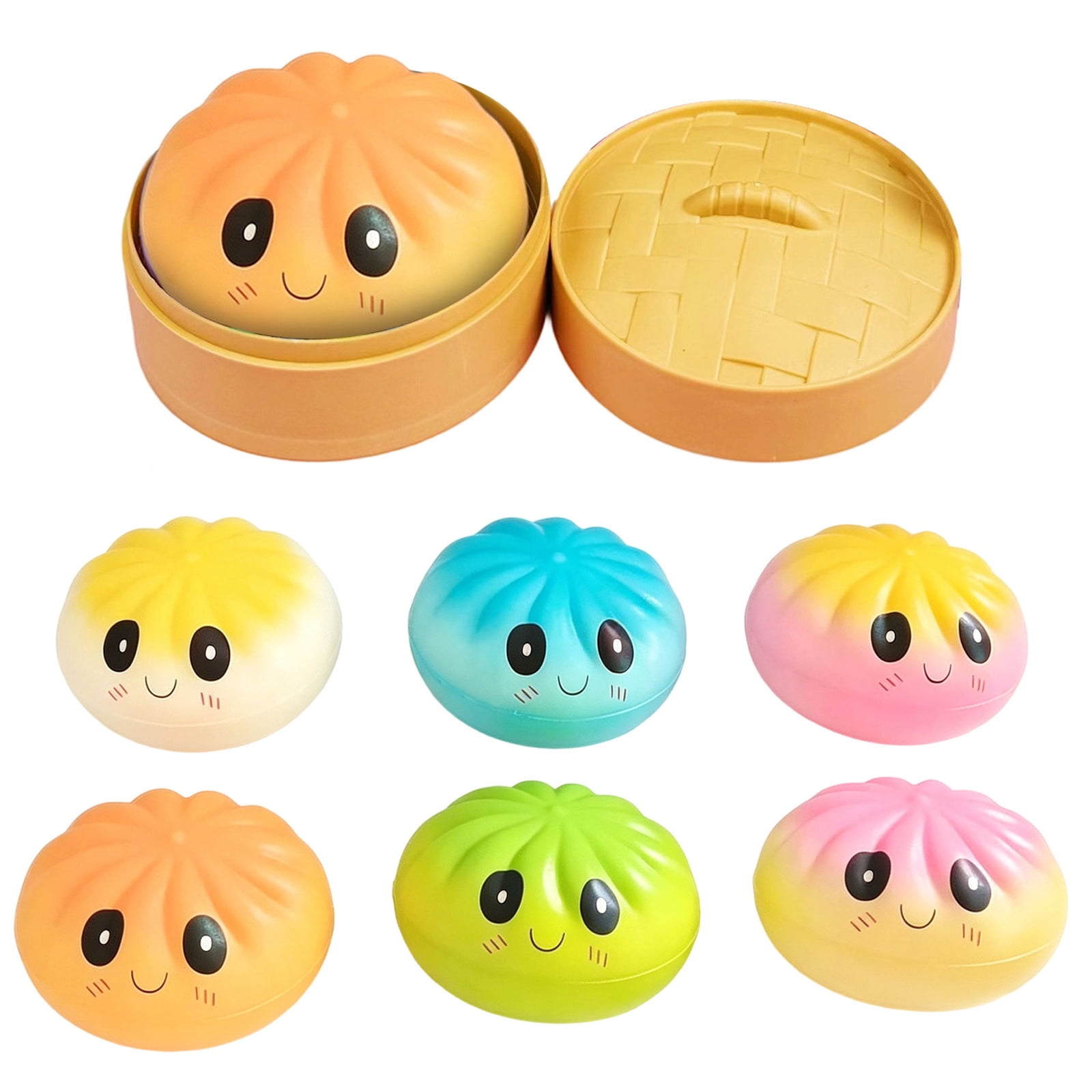 Squishy Dumpling, Effective Slow Rising Squishy Tool for Daily Anxiety Management and Whimsical Workspace Accent (1/6 Pcs)