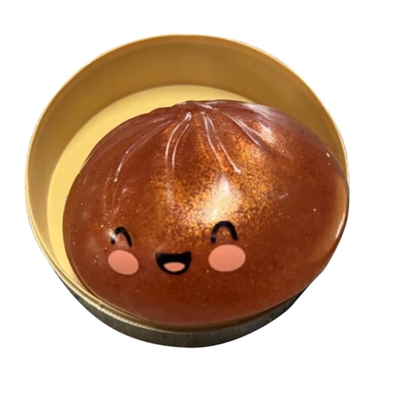 Squishy Dumpling Stress Relief with Realistic Mini Steamer for Soft Squeeze Decompression Dough Play and Novelty Desktop Decoration