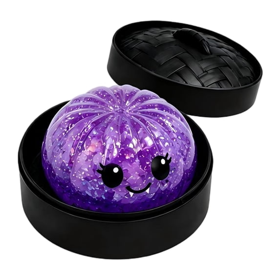 Squishy Dumplings Dumpling Squishy Halloween Glitter Sugar Fidget Toy Slow Rising Stress Relief Squeeze Sensory Desk Decor for Adults Kids Party Favors Stocking Stuffer Gift Idea,B