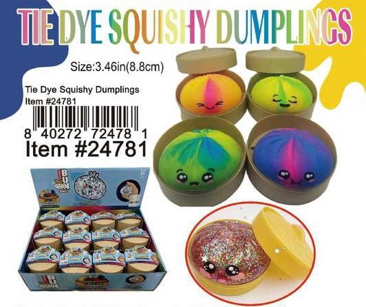 Squishy Dumplings Large TIE DYE Mystery Pack [1 RANDOM Squishy Toy]