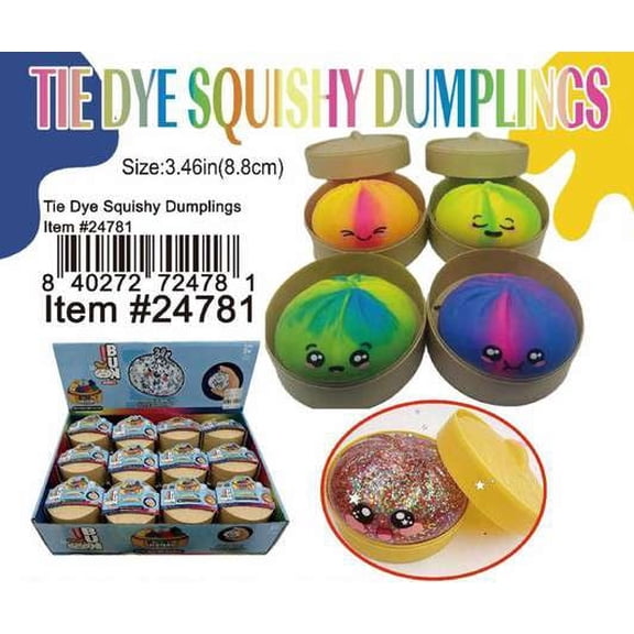 Squishy Dumplings Large TIE DYE Mystery Pack [1 RANDOM Squishy Toy]