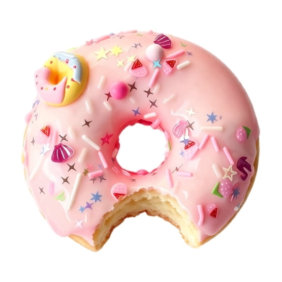Simulated Notch Tooth Mark Donut Squishy Fidget Squeeze Toy, Daily Pressure Relieving Sensory Toy, Compact Handheld Play Toy for Kids Adults, Desktop Display and Party Favor Supply(1PCS)