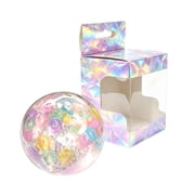 Squishy Fidget Toys Slow Rising Squishy Toy Coconut Oil Shapeable No Rebound Stress Relief Ball with Glitter Sparkles Durable Sensory Anxiety Gift for Adults Kids Office Classroom,B