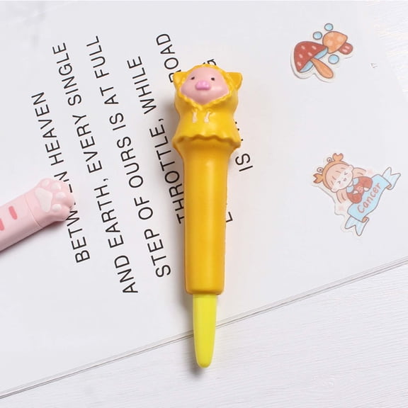 Squishy Fidget Toys Stress Ball Sensory Toys,Soft Slow Rising Squeeze Fidget Stress Relief Toys,Soft Decompression Student Calligraphy Pen with Exchangeable Elastic Pen