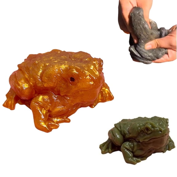 Squishy Frog Toy, Slow Rising Stress Reliever, Stress Relief Toy, Squeeze Fun, Stretch and Pull, Prank Realistic Frog Toy