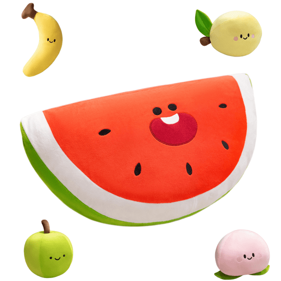 Squishy Fruit Plush Toy Stuffed Watermelon Plush Pillow Soft Food Plush Peluche Kids Birthday Gift