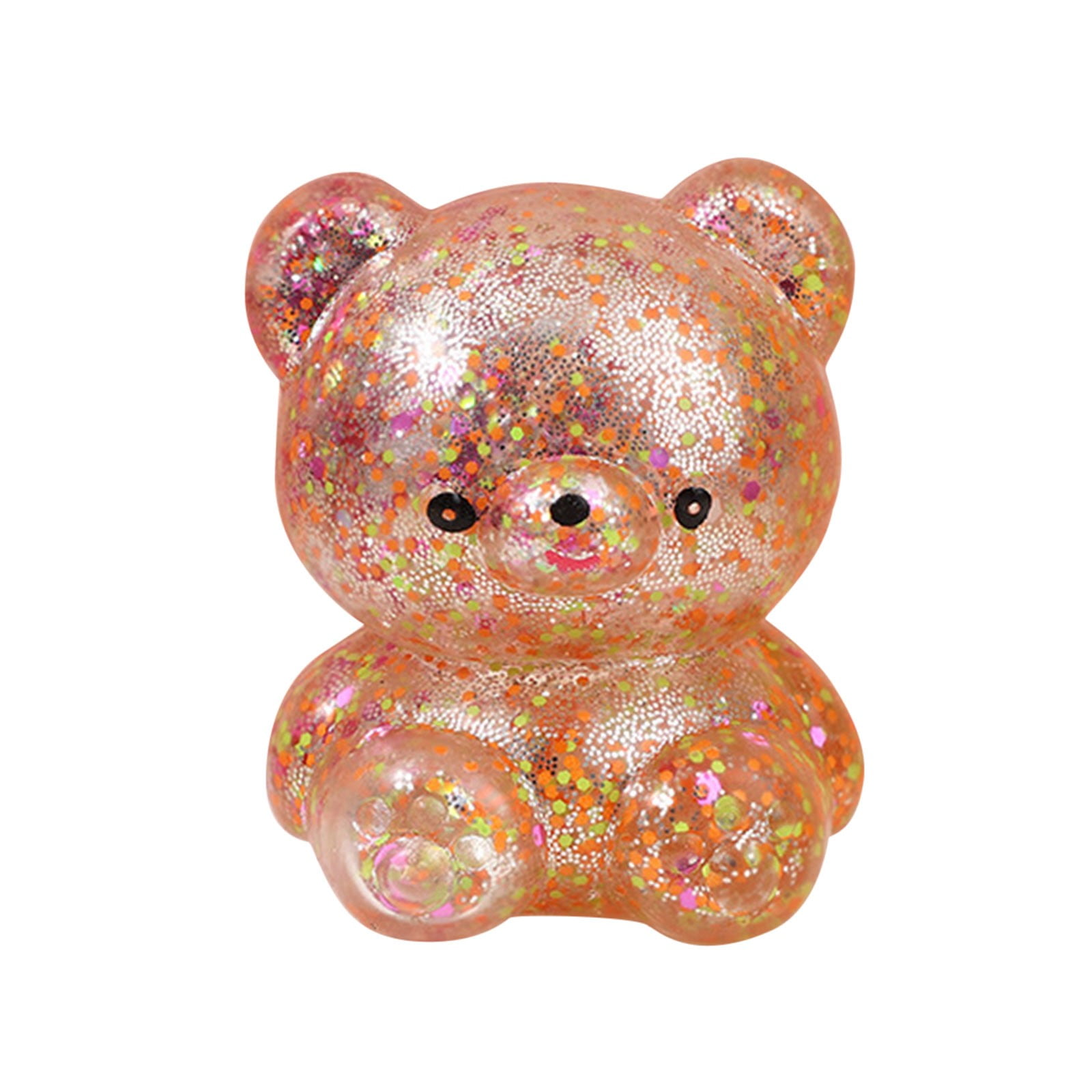 Squishy Glitter Bear (1 Bears Assorted) Small Cute Animal Squishy ...