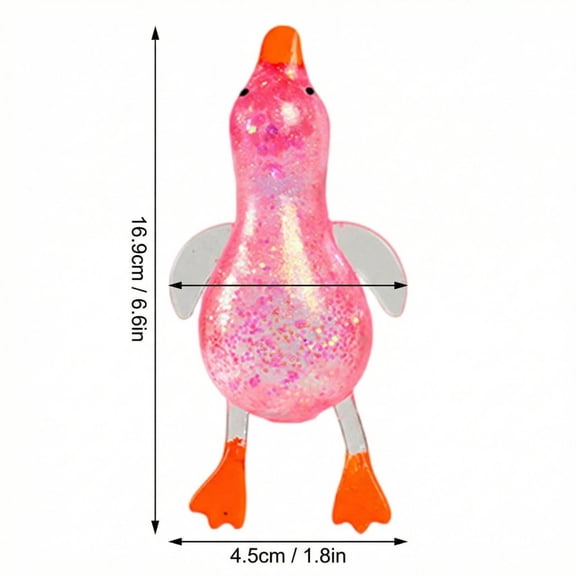 Squishy Glitter Ducks Squishy Fidget Toys Animal Stress Balls. Stress Relief Sensory Toys Bulk Party FavorsToys