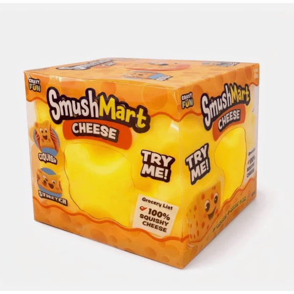 Squishy JUMBO CHEESE SQUISHY 5 Smush Mart ,Soft Sensory Stress Relief Tools for Teens & Adults - Fun Novelty Gift for Holiday Festivals