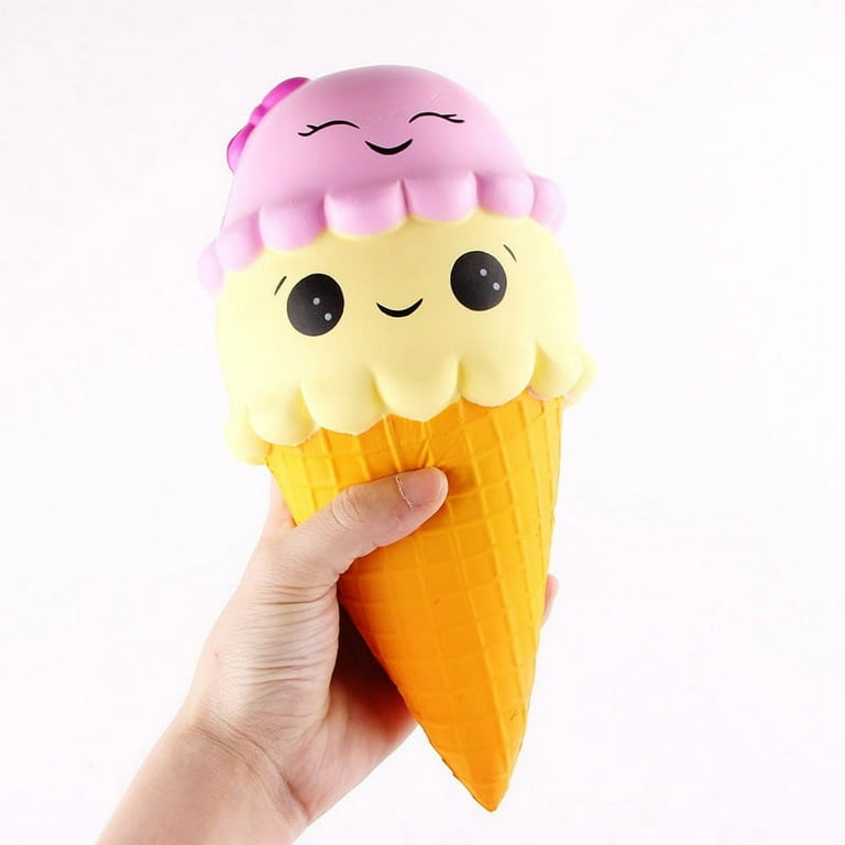 Squishy Jumbo Slow Rising Decompress Toys, Giant Smile Ice Cream