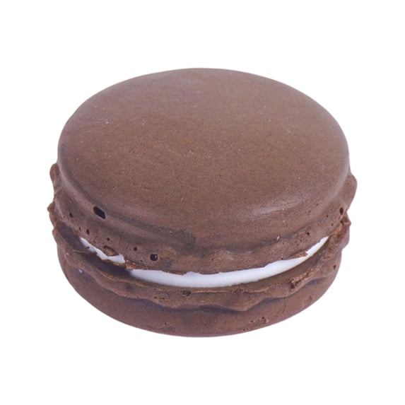 Squishy Macaron Relaxation Toy with Soft Pu Foam, 1 Pack, Coffee Brown, for Kids and Adults, Simulated Squeeze Toy