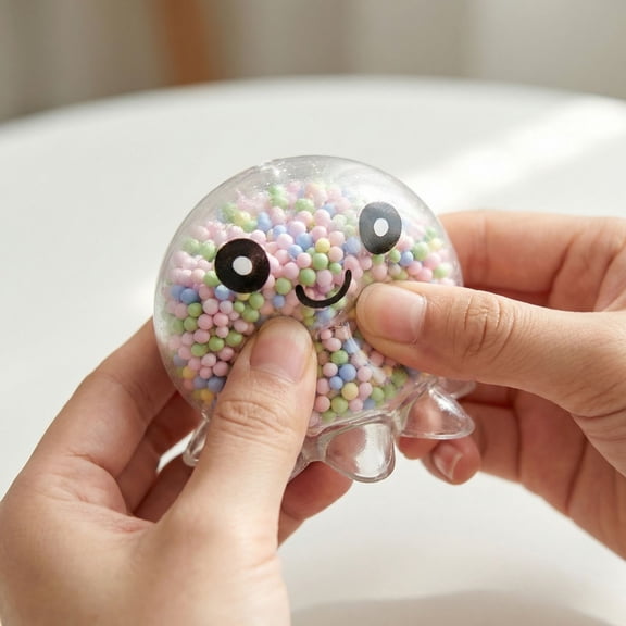 Squeeze Octopus Balls Squeeze Toys Easter Basket Stuffers for Teens Stress Balls for Kids and Adults 2.36Inches Random Color