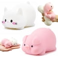 thumbnail image 1 of Squishy Pig Stress Balls, Soft Stretchable TPR Animal Fidget Squeeze Toy, Sensory Stress Relief Ball for Autism ADHD Anxiety, Cute Pig Figurine Desktop Ornament Kids Adults Birthday Party Favor, 1 of 7