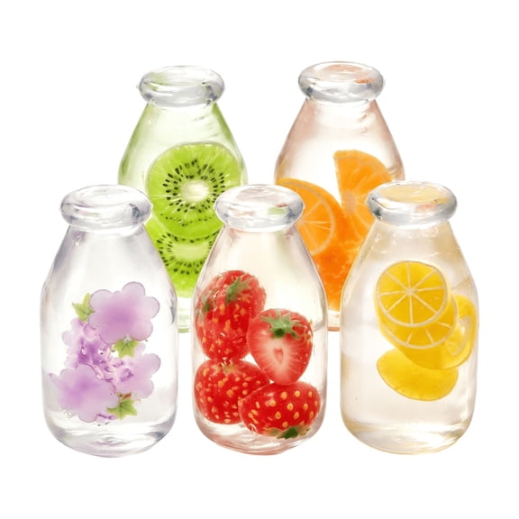 Squishy Relaxation Toys with Milk Bottle Shaped and Slow Rising Design, Assorted Random Fruit Styles, for Kids and Teens, Squeeze Toy