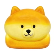 Squishy Relaxation Toys with Slow Rising Dog Bread Design, 3-Pack, Golden Brown, Squeeze Toys for Kids and Adults