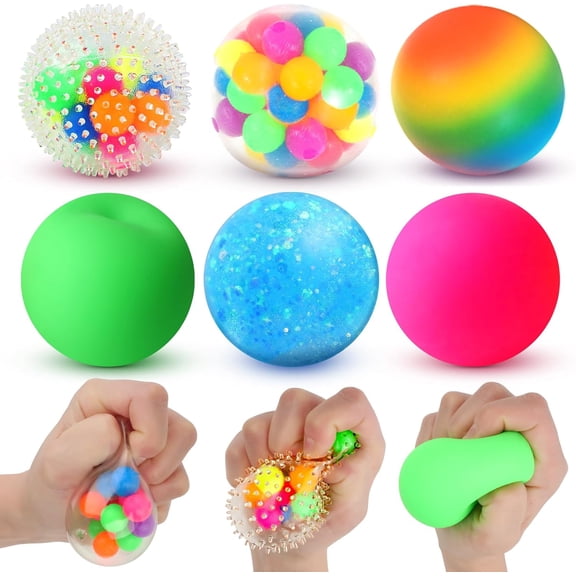 Squishy Sensory Stress Squeezing Balls for Adults: Calming Tool to Relieve Anxiety, Vent Mood and Improve Focus