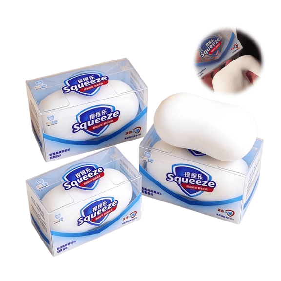 Squishy Soap Stress-Relieving Fidget Toy Soft Relief Simulated Soap Anti-Stress Squishy Ball 3PCS