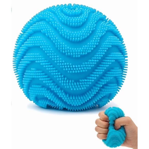 Squishy Stress Ball Toy, Squishy Fidg Squishy Fidget Toys Stress , Soft Fidget Toy Sensory Squishy Ball Calming Tactile Grip for Focus & Relaxation (Blue)