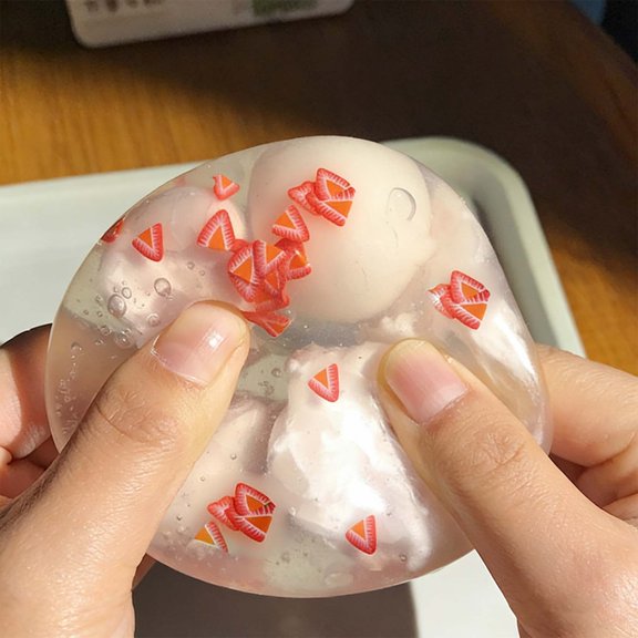 Squishy Stress Ball Triple Extrude Design Stress Ball, Handmade Crack Shell Sensory Toy for Office Venting