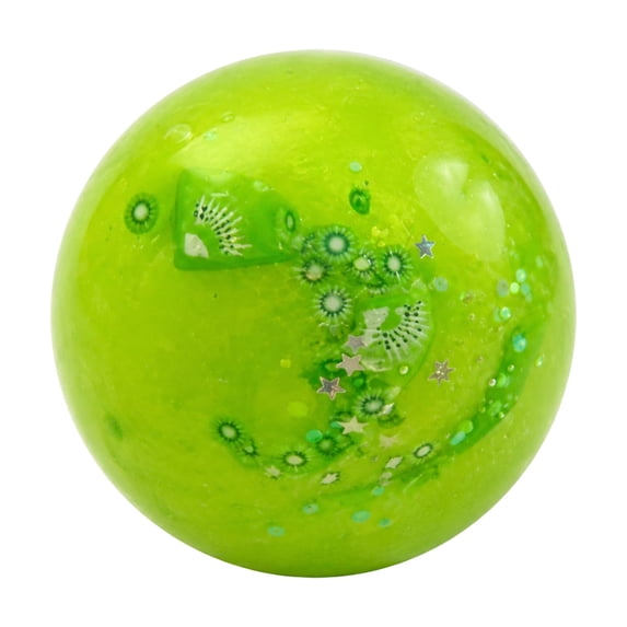 Squishy Stress Ball with Handmade Design and Glitter, 1-Pack, Green, for Relaxation, Toy
