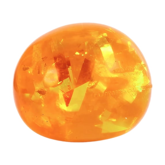 Squishy Stress Ball with Shimmering Glitter Interior, Single, Orange, for Tactile Play, Toy