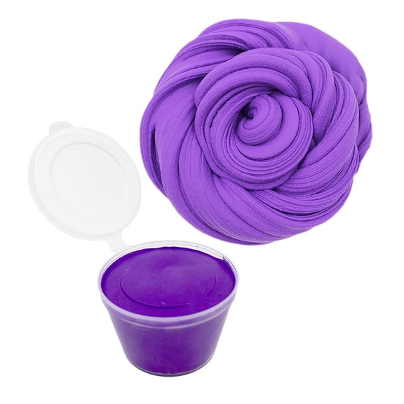 Squishy Stress Play Sets, Slime Cloud Slime, Clear Slime Bucket, Plastic Storage, Storage Container with Lid, Fidget for Adults, Dark Purple, 1 Pc, desktop decor