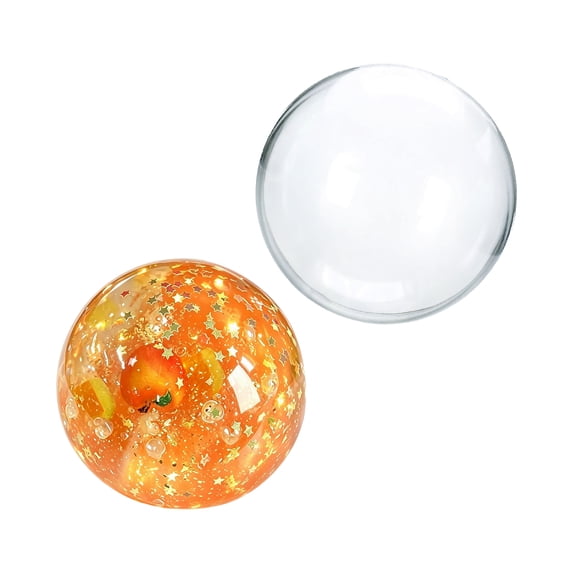 Squishy Stress Toy with Glitter and Tangerine Design, 1-Pack, Orange, for Relaxation, Sensory Squeeze Ball