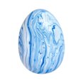 thumbnail image 1 of Squishy Stress Toy with Slow Rising Marbled Design, Egg-Shaped, Blue and White, for Kids and Adults, Sensory Squeeze Toy, 1 of 3