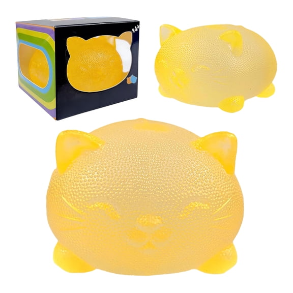Squishy Stress Toys, Cat Design, Fidget Toys Squishy Stress Cube, Stress Balls for Adults Squishies Stress Relief, Ice Squishy Cube Sugar Balls, High Density Squeeze Balls for Students Calming