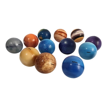 Squishy Toy 63Mm Solid Foam Eight Planet Pressure Reducing Ball Children'S Science And Education Toy Sponge Star P-U Ball Pool Toys For Toddlers 1-3 Pu As Shown