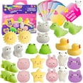 thumbnail image 1 of Kid's Deluxe Squishy Valentine Day Cards & Toy Set - 24 Pet Mochi Squishies, Enough for The Entire Class - Individually Packed- Includes Slow-Rising Animals & Card - Boys and Girls Classroom Exchange, 1 of 5