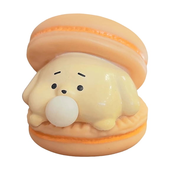 Squishy Toy, macaron-shaped toy Squishy, Food Fidget, Squeeze Stress Reliever for Office Desk, Cute Sensory Bun Toy, Macaron macaron-shaped toy Decompression Gadget