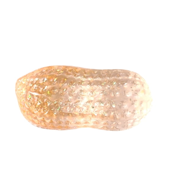 Squishy Toy with Glitter and Peanut Shell Texture, 1 Pack, Orange, for Relaxation And, Squishy Stress Toy