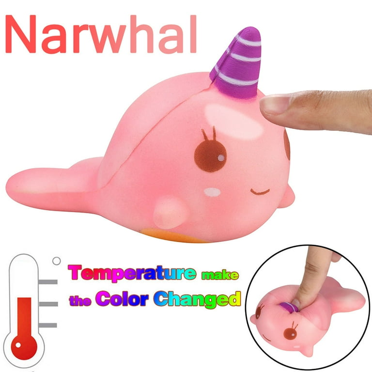 Squishy Toys Temperature Color Change Squishies Narwhal Slow