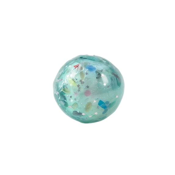 Squishy Transparent Sequins Stress Relief Ball, Multicolor Glitter Jelly Squeeze Toy, Fun Sensory Decompression Toy for Boys Girls and Adult Collectors