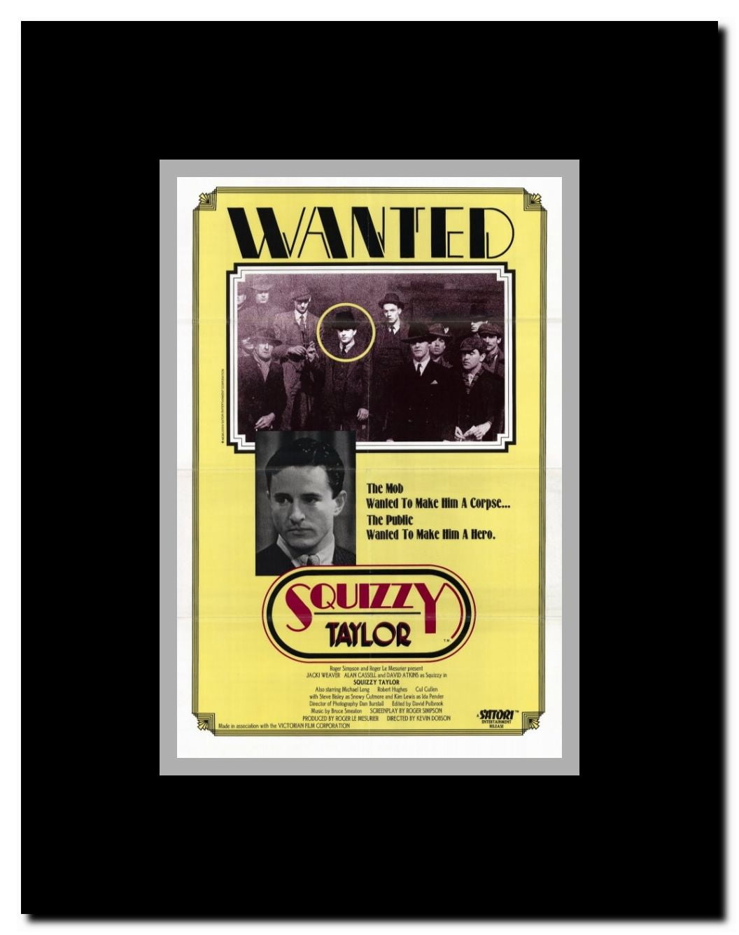 Squizzy Taylor Framed Movie Poster