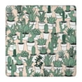 thumbnail image 1 of Squre Tablecloth with Elastic Edge, Waterproof Vinyl Featuring Boho Cactus and Southwestern Succulent Designs, Backed Non-Slip Table Cover Fits 34-36 Inch Squre Tables, 1 of 3