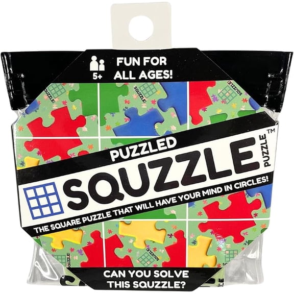 Squzzle Puzzle  9-Piece Travel Puzzle Game | Screen-Free Brain Teaser Puzzle for Focus & Problem Solving | Collect All Designs | Teacher Gift | Middle School Classroom Center (Puzzled)