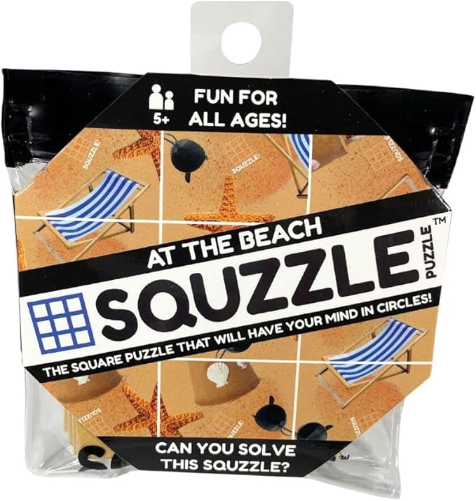 Squzzle Puzzle Brain Teaser | Mind Exercise Game | Travel Activity | Screen Free Activity | Develop Focus & Problem Solving Skills | Collect All Designs | Classroom Activity (Beach)