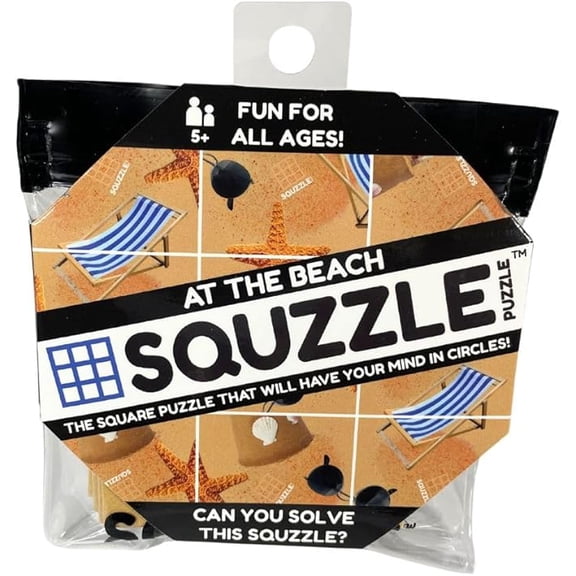 Squzzle Puzzle Brain Teaser | Mind Exercise Game | Travel Activity | Screen Free Activity | Develop Focus & Problem Solving Skills | Collect All Designs | Classroom Activity (Beach)