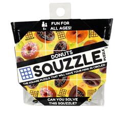Squzzle Puzzle – Donuts Pattern Brain Teaser | 9-Piece Screen-Free Puzzle Game for Focus & Problem Solving | Fun Travel Activity & Classroom Gift for Kids & Adults