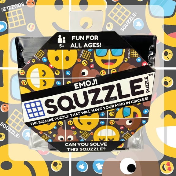 Squzzle Puzzle Emoji Match Grid Challenge | 9-Piece Screen-Free Brain Teaser for Focus & Visual Skills | Fun Travel Puzzle Game & Classroom Activity for Kids & Adults