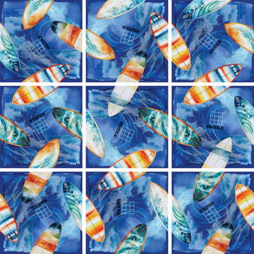 Squzzle Puzzle Surfboards Wave Challenge | 9-Piece Screen-Free Brain Teaser for Focus & Pattern Matching | Beach-Themed Travel Puzzle Game for Kids & Adults