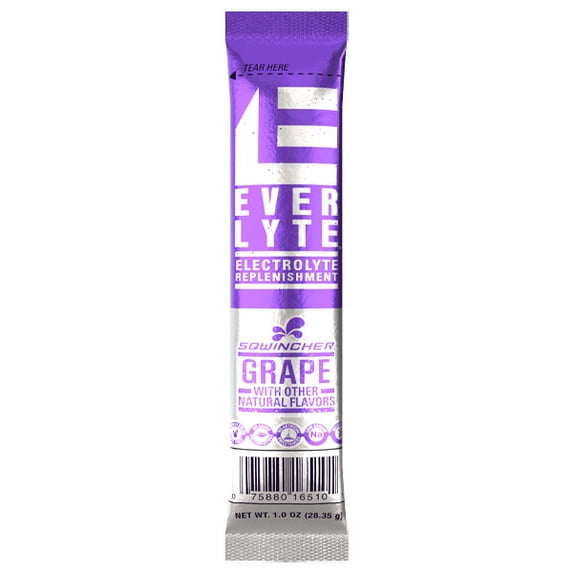 Sqwincher Lite Electrolyte Supplement, Grape Flavor, 8 Sticks